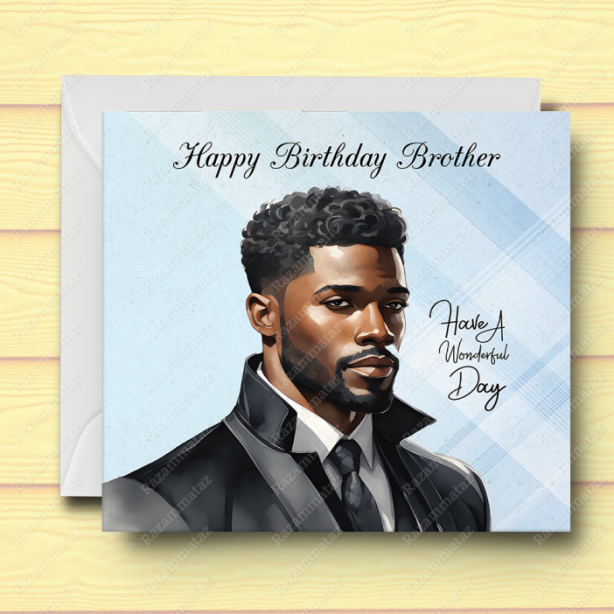 Black Man Birthday Card B